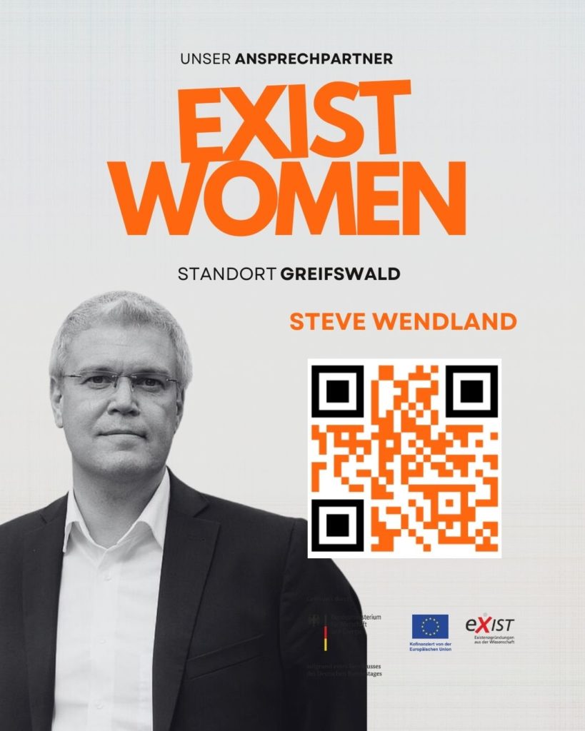 Porträt von Steve Wendland, Ansprechpartner für EXIST Women am Standort Greifswald
